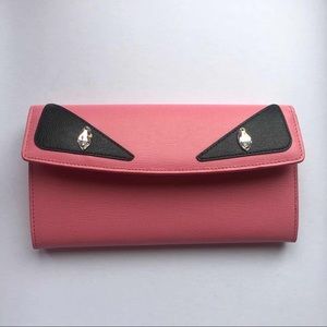 NEW Fendi Monster pink wallet